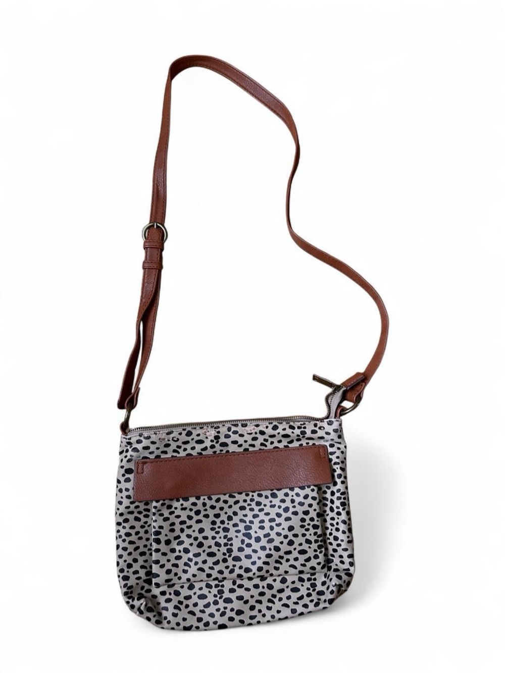 Millennial Diva Faux Leather Crossbody Bag Animal Print Boho Kitschy Earth Tones